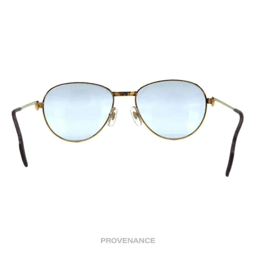 🔴 Cartier Saphir Vintage Sunglasses - Gold/Blue